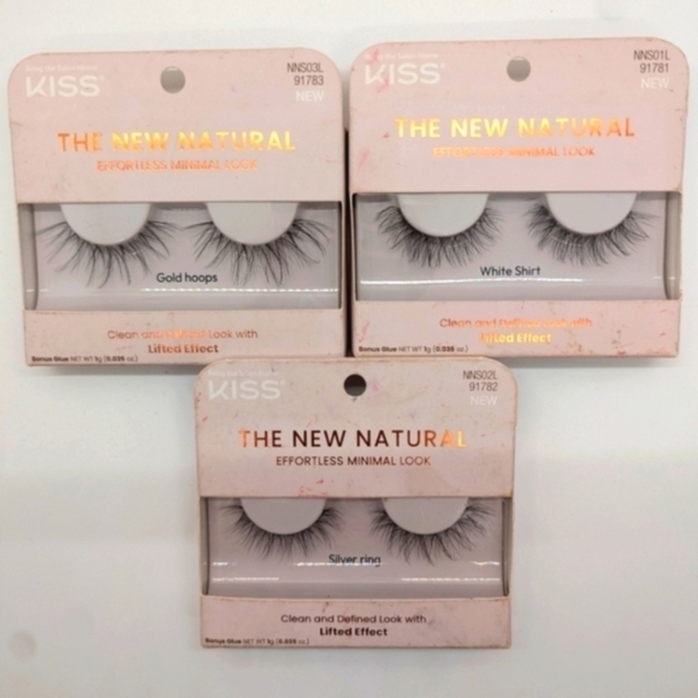 Lot‎ Of 3 Kiss Lashes Natural Lifted Effect